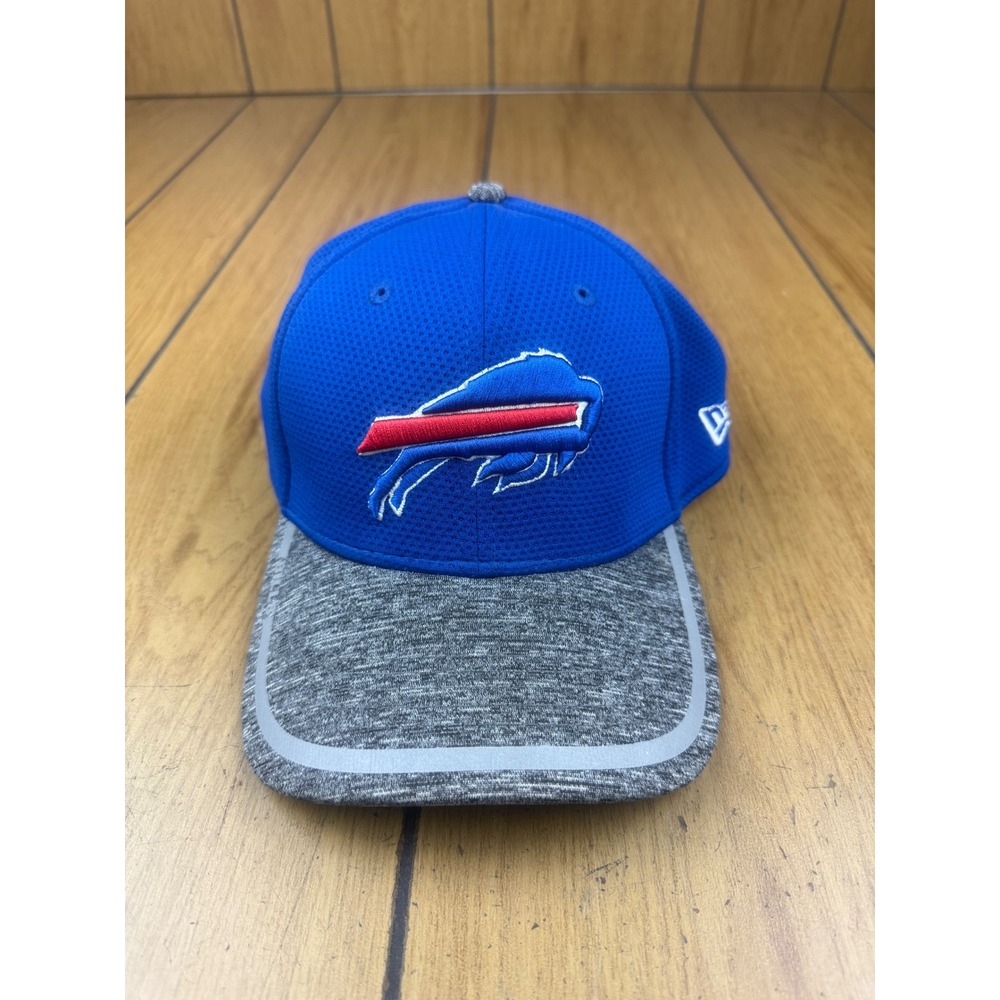 Buffalo Bills New Era NFL Hat Cap Blue Gray Medium Large Fitted‎ 39Thirty